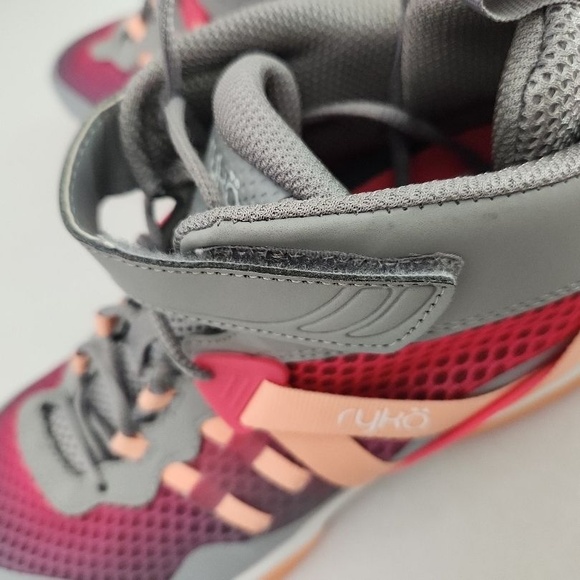 Ryka Sneakers Devotion XT Mid Training Womens Size 8W Gray Pink HighTop Mesh - Picture 13 of 16